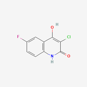 molecular formula C9H5ClFNO2 B13381957 3-chloro-6-fluoro-4-hydroxyquinolin-2(1H)-one 
