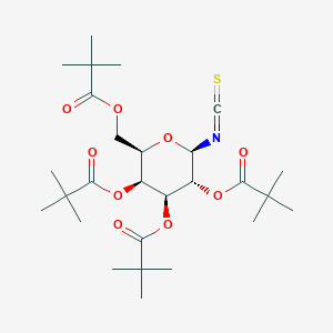 molecular formula C27H43NO9S B133820 2,3,4,6-Tetra-O-pivaloyl-b-D-galactopyranosyl isothiocyanate CAS No. 147948-52-5