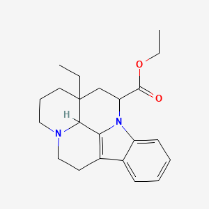 molecular formula C22H28N2O2 B13382001 Ethyl 15-ethyl-1,11-diazapentacyclo[9.6.2.02,7.08,18.015,19]nonadeca-2,4,6,8(18)-tetraene-17-carboxylate 