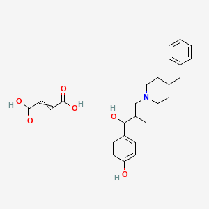 molecular formula C26H33NO6 B13382025 4-[3-(4-Benzylpiperidin-1-yl)-1-hydroxy-2-methylpropyl]phenol;but-2-enedioic acid 