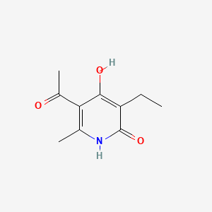 molecular formula C10H13NO3 B13382028 5-acetyl-3-ethyl-4-hydroxy-6-methylpyridin-2(1H)-one 