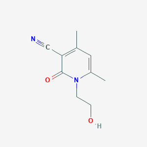 molecular formula C10H12N2O2 B1338205 1-(2-Hydroxyethyl)-4,6-dimethyl-2-oxo-1,2-dihydropyridine-3-carbonitrile CAS No. 675843-82-0