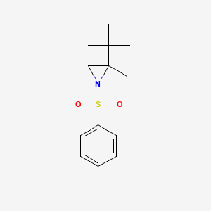 molecular formula C14H21NO2S B13382079 2-Tert-butyl-2-methyl-1-tosylaziridine 