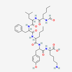molecular formula C43H65N7O9 B13382085 N-Formyl-Nle-Leu-Phe-Nle-Tyr-Lys 