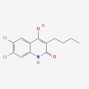 molecular formula C13H13Cl2NO2 B13382098 3-butyl-6,7-dichloro-4-hydroxyquinolin-2(1H)-one 