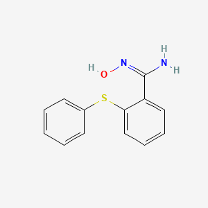 molecular formula C13H12N2OS B13382245 N'-Hydroxy-2-(phenylsulfanyl)benzenecarboximidamide 