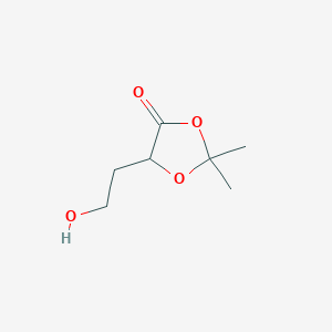molecular formula C7H12O4 B13382330 5-(2-Hydroxyethyl)-2,2-dimethyl-1,3-dioxolan-4-one 