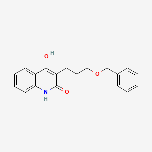 molecular formula C19H19NO3 B13382342 3-[3-(benzyloxy)propyl]-4-hydroxy-2(1H)-quinolinone 