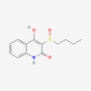 molecular formula C13H15NO3S B13382381 3-butylsulfinyl-2-hydroxy-1H-quinolin-4-one 