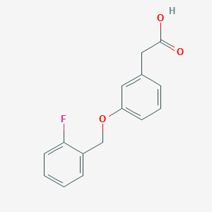 molecular formula C15H13FO3 B1338239 2-(3-((2-Fluorobenzyl)oxy)phenyl)acetic acid CAS No. 902837-14-3