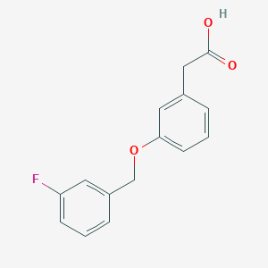 molecular formula C15H13FO3 B1338240 2-(3-((3-Fluorobenzyl)oxy)phenyl)acetic acid CAS No. 902836-26-4