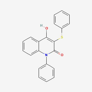 molecular formula C21H15NO2S B13382404 4-hydroxy-1-phenyl-3-(phenylsulfanyl)-2(1H)-quinolinone 