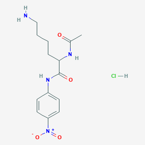 molecular formula C14H21ClN4O4 B13382432 2-acetamido-6-amino-N-(4-nitrophenyl)hexanamide;hydrochloride 