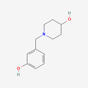 B1338245 1-[(3-Hydroxyphenyl)methyl]piperidin-4-ol CAS No. 90287-66-4