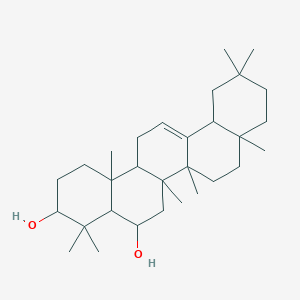 molecular formula C30H50O2 B13382458 4,4,6a,6b,8a,11,11,14b-Octamethyl-1,2,3,4a,5,6,7,8,9,10,12,12a,14,14a-tetradecahydropicene-3,5-diol 