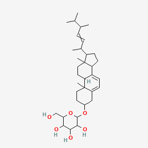 molecular formula C34H54O6 B13382466 2-[[17-(5,6-dimethylhept-3-en-2-yl)-10,13-dimethyl-2,3,4,9,11,12,14,15,16,17-decahydro-1H-cyclopenta[a]phenanthren-3-yl]oxy]-6-(hydroxymethyl)oxane-3,4,5-triol 