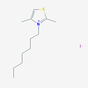 molecular formula C12H22INS B1338247 3-Heptyl-2,4-dimethyl-1,3-thiazol-3-ium iodide CAS No. 31349-62-9