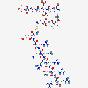 molecular formula C120H199N45O34S2 B13382476 H-DL-Cys(1)-DL-Tyr-Gly-DL-Arg-DL-Lys-DL-Lys-DL-Arg-DL-Arg-DL-Gln-DL-Arg-DL-Arg-DL-Arg-OH.H-DL-Cys(1)-DL-Ser-DL-Phe-DL-Asn-DL-Ser-DL-Tyr-DL-Glu-DL-Leu-Gly-DL-Ser-DL-Leu-OH 