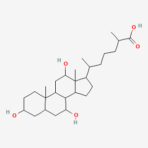 molecular formula C27H46O5 B13382493 Trihydroxycholestanoic acid 