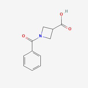 molecular formula C11H11NO3 B1338251 1-苯甲酰氮杂环丁烷-3-羧酸 CAS No. 97639-63-9