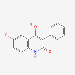 molecular formula C15H10FNO2 B13382511 6-fluoro-4-hydroxy-3-phenylquinolin-2(1H)-one 