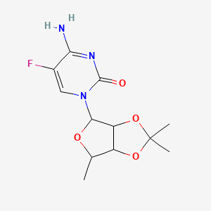 molecular formula C12H16FN3O4 B13382518 4-Amino-5-fluoro-1-(2,2,6-trimethyl-3a,4,6,6a-tetrahydrofuro[3,4-d][1,3]dioxol-4-yl)-2-pyrimidinone 