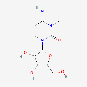 molecular formula C10H15N3O5 B13382520 1-[3,4-Dihydroxy-5-(hydroxymethyl)oxolan-2-yl]-4-imino-3-methylpyrimidin-2-one 