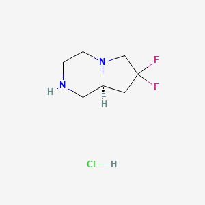 molecular formula C7H13ClF2N2 B13382537 (S)-7,7-Difluorooctahydropyrrolo[1,2-a]pyrazine hydrochloride 