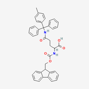 molecular formula C40H36N2O5 B13382542 Fmoc-DL-Gln(Mtt)(Mtt)-OH 