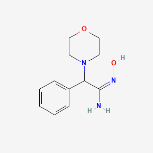 molecular formula C12H17N3O2 B13382564 N-Hydroxy-2-morpholino-2-phenylacetimidamide 