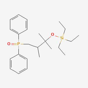 molecular formula C24H37O2PSi B13382569 (4-diphenylphosphoryl-2,3-dimethylbutan-2-yl)oxy-triethylsilane 