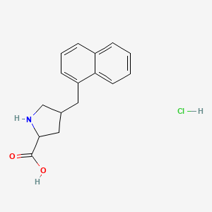 molecular formula C16H18ClNO2 B13382593 4-(Naphthalen-1-ylmethyl)pyrrolidine-2-carboxylic acid;hydrochloride 