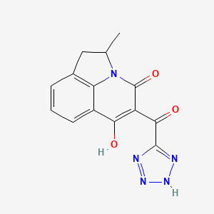 molecular formula C14H11N5O3 B13382603 6-hydroxy-2-methyl-5-(1H-tetraazol-5-ylcarbonyl)-1,2-dihydro-4H-pyrrolo[3,2,1-ij]quinolin-4-one 