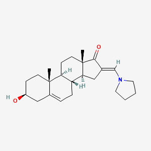 molecular formula C24H35NO2 B13382606 Androst-5-en-17-one, 3-hydroxy-16-(1-pyrrolidinylmethylene)-, (3beta)-(9CI) 