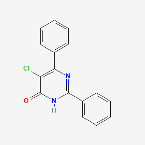 molecular formula C16H11ClN2O B13382641 5-Chloro-2,6-diphenyl-4-pyrimidinol 