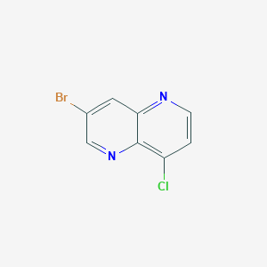 molecular formula C8H4BrClN2 B1338266 3-Bromo-8-chloro-1,5-naphthyridine CAS No. 97267-61-3