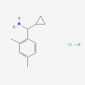 molecular formula C12H18ClN B13382664 (R)-cyclopropyl-(2,4-dimethylphenyl)methanamine;hydrochloride 