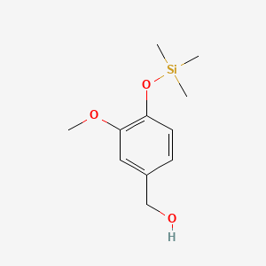 molecular formula C11H18O3Si B13382672 (3-Methoxy-4-trimethylsilanyloxy-phenyl)-methanol 