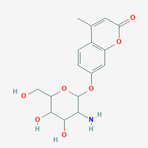 molecular formula C16H19NO7 B13382708 7-(((2R,3R,4R,5S,6R)-3-Amino-4,5-dihydroxy-6-(hydroxymethyl)tetrahydro-2H-pyran-2-yl)oxy)-4-methyl-2H-chromen-2-one 