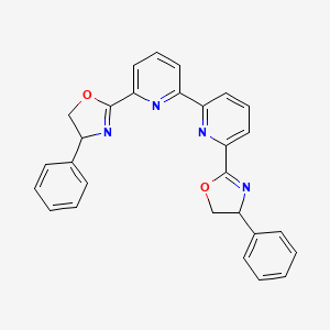 molecular formula C28H22N4O2 B13382745 6,6'-Bis[(4R)-4,5-dihydro-4-phenyl-2-oxazolyl]-2,2'-bipyridine 