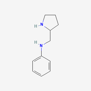 molecular formula C11H16N2 B13382753 N-(pyrrolidin-2-ylmethyl)aniline 