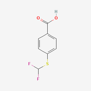 molecular formula C8H6F2O2S B1338276 4-[(二氟甲基)硫基]苯甲酸 CAS No. 4837-26-7