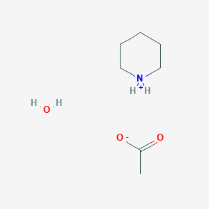 molecular formula C7H17NO3 B13382761 Piperidin-1-ium acetate hydrate 