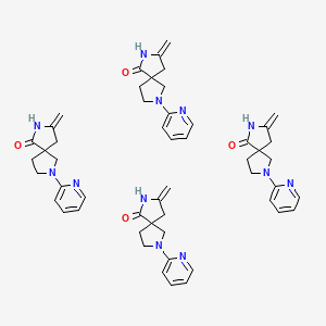 molecular formula C52H60N12O4 B13382782 3-Methylidene-7-pyridin-2-yl-2,7-diazaspiro[4.4]nonan-1-one CAS No. 8002-68-4