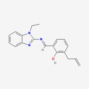 molecular formula C19H19N3O B13382794 2-allyl-6-{[(1-ethyl-1H-benzimidazol-2-yl)imino]methyl}phenol 