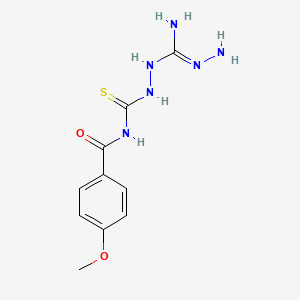 molecular formula C10H14N6O2S B13382798 N-[[[(E)-C-aminocarbonohydrazonoyl]amino]carbamothioyl]-4-methoxybenzamide 