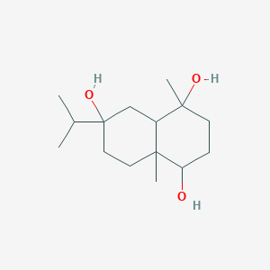 molecular formula C15H28O3 B13382806 4,8a-dimethyl-6-propan-2-yl-2,3,4a,5,7,8-hexahydro-1H-naphthalene-1,4,6-triol 