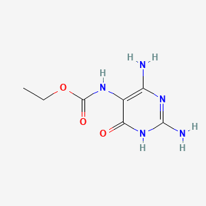 molecular formula C7H11N5O3 B13382818 Ethyl 2,4-diamino-6-oxo-1,6-dihydropyrimidin-5-ylcarbamate 