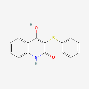 molecular formula C15H11NO2S B13382870 2-hydroxy-3-phenylsulfanyl-1H-quinolin-4-one 