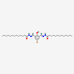 molecular formula C34H57BrN4O3 B13382902 N-[(E)-[5-bromo-2-hydroxy-3-[(E)-(tridecanoylhydrazinylidene)methyl]phenyl]methylideneamino]tridecanamide 